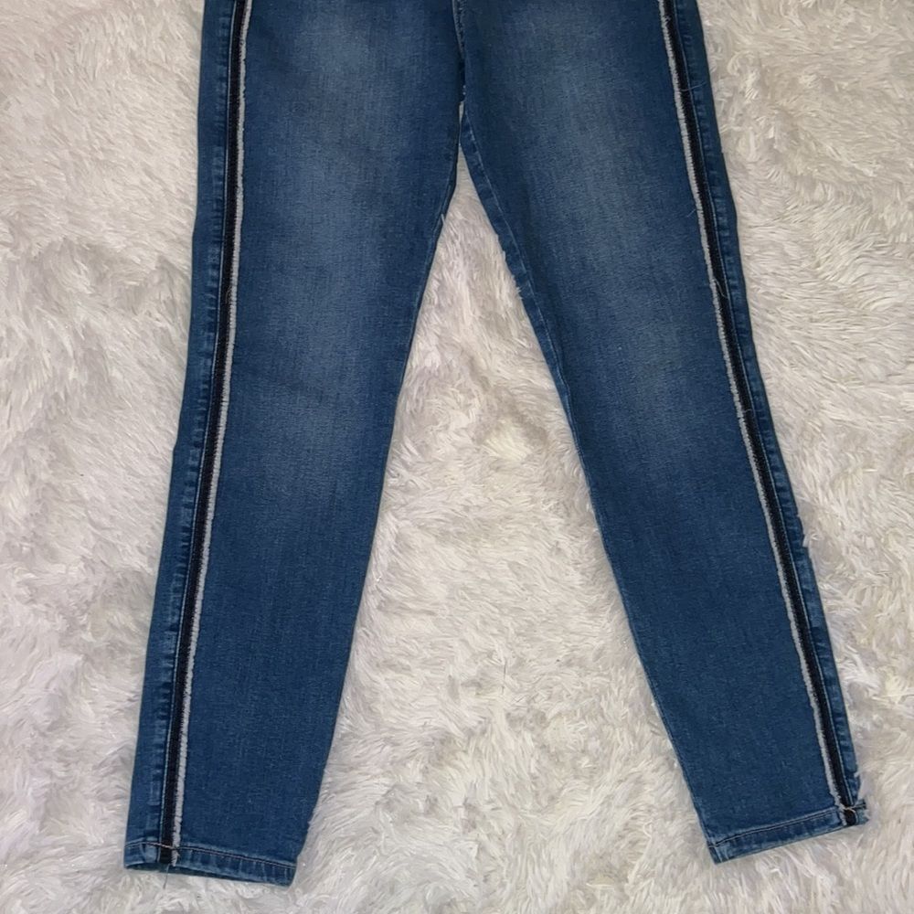 JBD by Justu Black denim side stripe skinny jeans - Picture 6 of 9